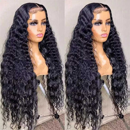 12A Cranberry 13x4/13x6 HD Transparent Lace Front Human Hair Wigs Brazilian Deep Wave Frontal Wigs 180% Density