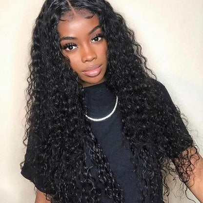 Cranberry 13x4 T Part Lace Front Wigs Indian Water Wave Human Hair Wigs 180% Density Pre-plucked - Cranberry Hair