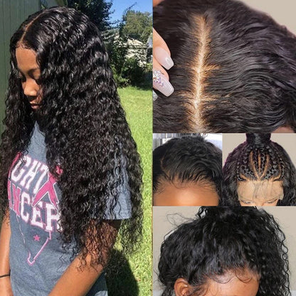 Cranberry Brazilian Remy Human Hair Wigs Deep Wave 4x4 Lace Closure Wigs - Cranberry Hair