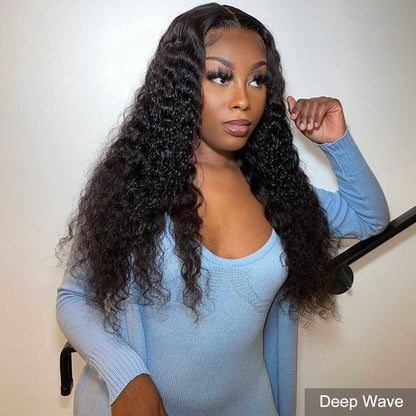 12A Cranberry 13x4/13x6 HD Transparent Lace Front Human Hair Wigs Brazilian Deep Wave Frontal Wigs 180% Density