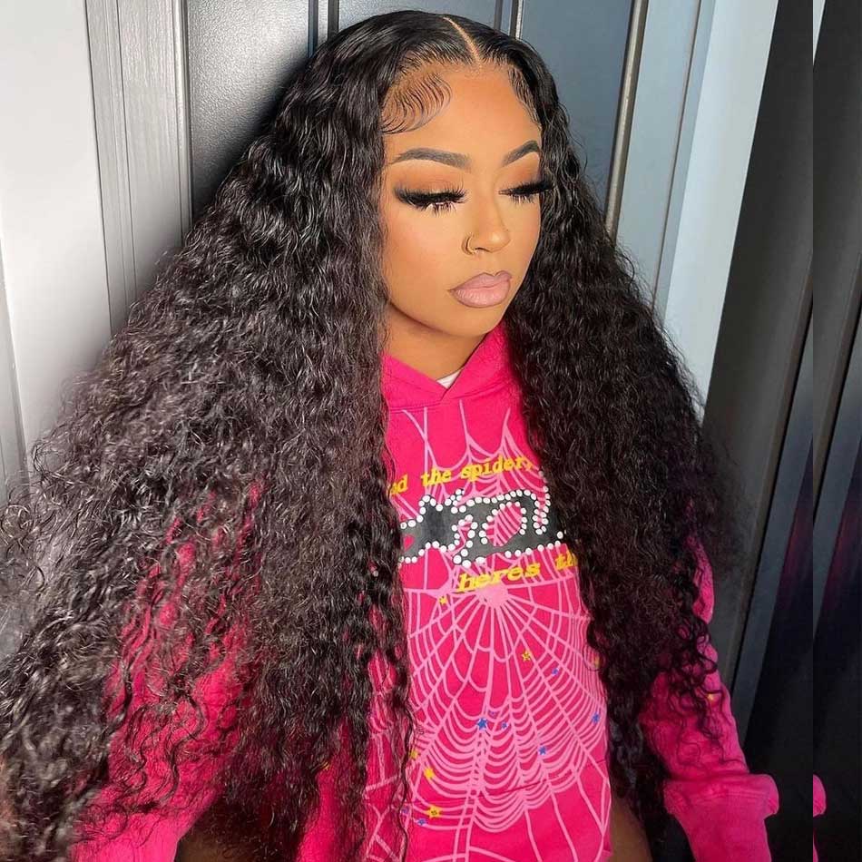 12A Cranberry 13x4/13x6 HD Transparent Lace Front Human Hair Wigs Brazilian Deep Wave Frontal Wigs 180% Density