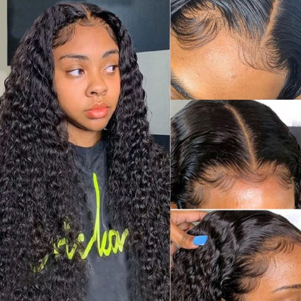 Cranberry Deep Wave  Lace Front Human Hair Wigs 13x4 Brazilian Remy Hair Lace Wig - Cranberry Hair