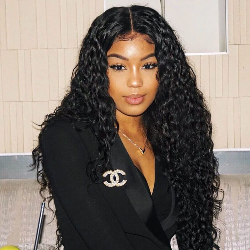 Cranberry 10A 13x4 Lace Front Wig 150% Density Water Wave 100% Human Hair