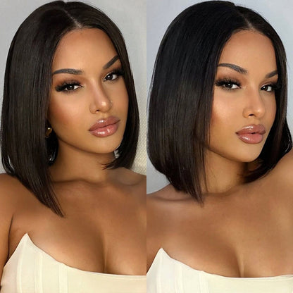 Cranberry Straight Hair 5x5 HD Lace Closure Short Bob Wigs