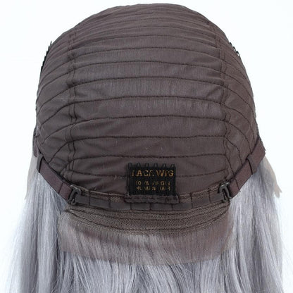 Cranberry Short Bob Lace Front Wigs Straight Grey Brazilian Human Hair Wigs - Cranberry Hair