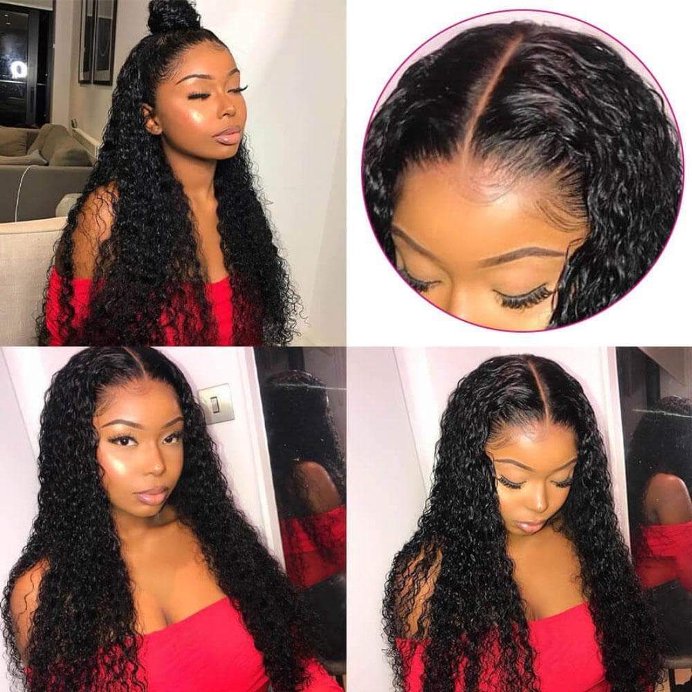 Cranberry Curly 13x4 Lace Front Human Hair Wigs For Black Women Natural Color Peruvian Lace Wig - Cranberry Hair