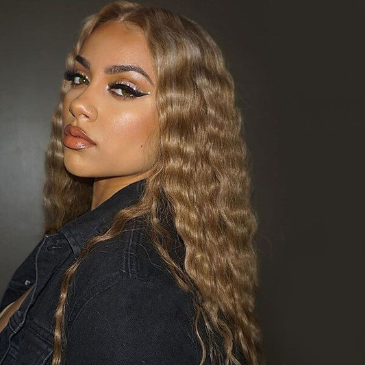 Cranberry Loose Wave Dirty Blonde with Highlights Lace Front Wigs Human Hair