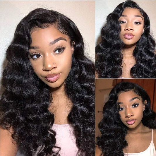 Cranberry 13x4 T Part Lace Front Wigs Brazilian Loose Deep Wave Human Hair Wigs 180% Density Pre-plucked - Cranberry Hair
