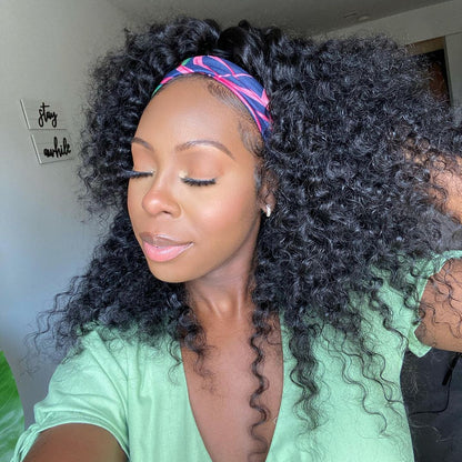 Cranberry Loose Deep  Wave Human Hair Wig Glueless Wig Brazilian Virgin Hair  Headband Wig 180% Density