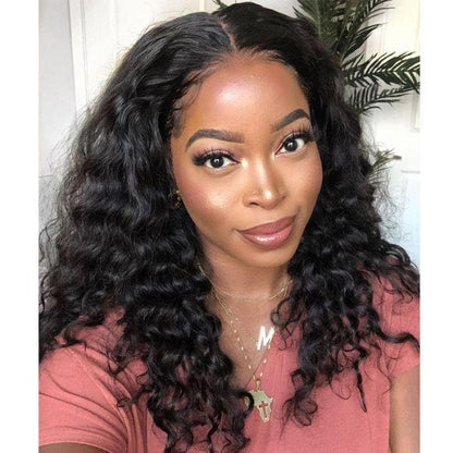 Cranberry 13x4 T Part Lace Front Wigs Malaysian Loose Deep Wave Human Hair Wigs 180% Density Pre-plucked - Cranberry Hair
