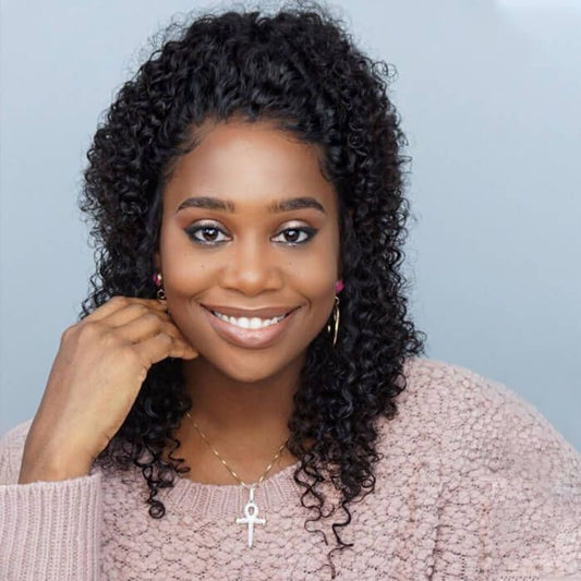 10A Cranberry Natural Black Color Pre-plucked Curly Lace Front Wig