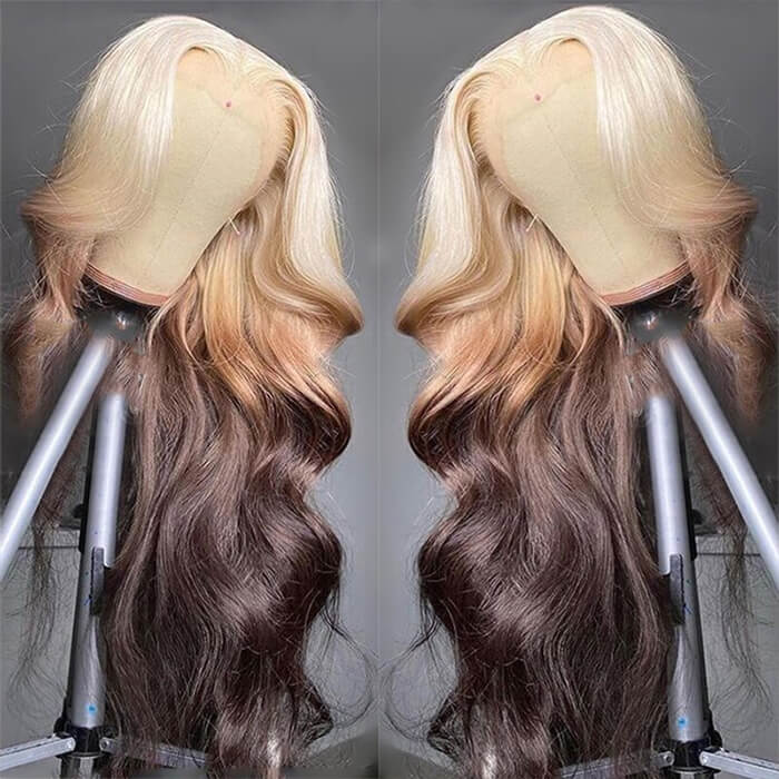 Cranberry Ombre Lace Front Wigs Body Wave 613 Blonde Brown 13x4 5*5 Lace Front Human Hair Wigs