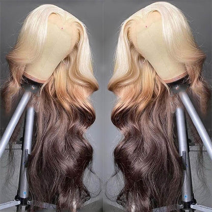 Cranberry Ombre Lace Front Wigs Body Wave 613 Blonde Brown 13x4 5*5 Lace Front Human Hair Wigs