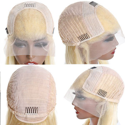 <transcy>Cranberry 13x4 Lace Front Wigs 613 Blonde brésilienne droite perruques de cheveux humains</transcy>