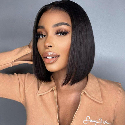 Cranberry Straight Hair 5x5 HD Lace Closure Short Bob Wigs